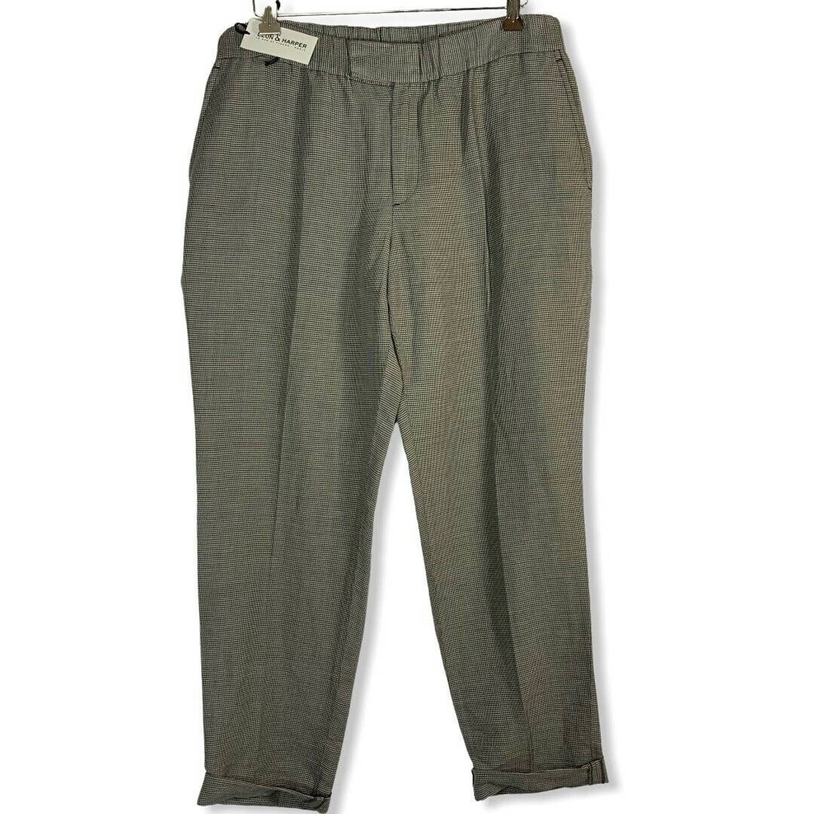 Leon & Harper Pluriel Mini Houndstooth Check Pants
